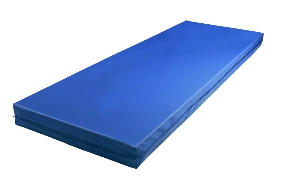 Blauw incontinentiematras met waterdichte hoes voor zorg en hygiëne