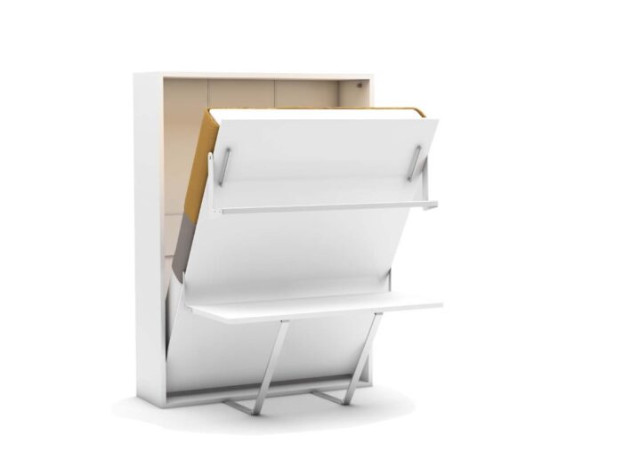 Opklapbed maat 140 x 190, verticaal, kleur wit - Afbeelding 8