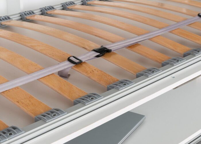 Opklapbed maat 90 x 190, horizontaal, met bureau en bovenkasten - Afbeelding 7