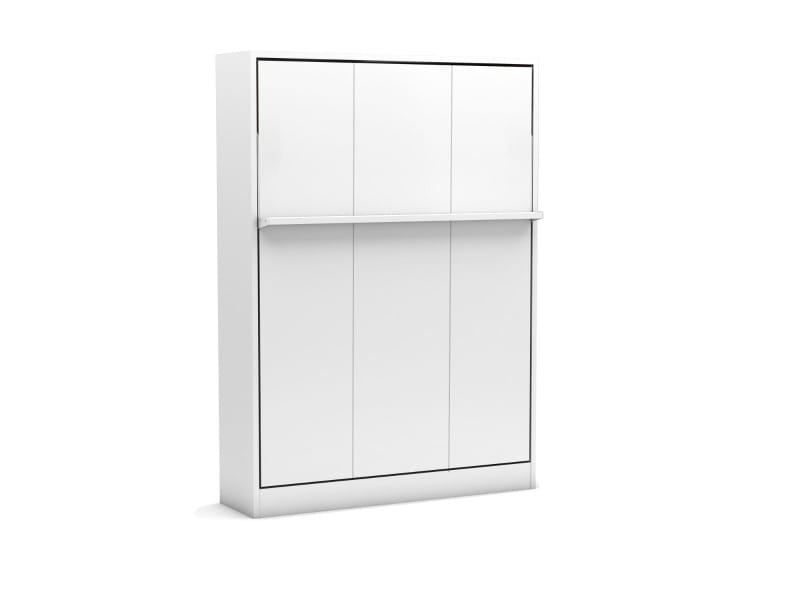 Bedkast maat 190 x 200, verticaal, kleur wit en taupe